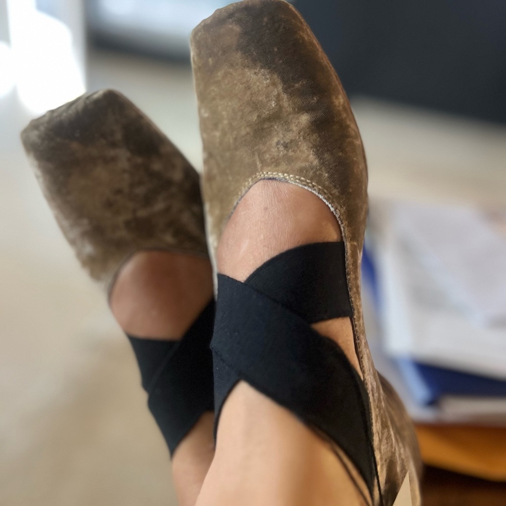Uma Wang velvet  cross strap ballerinas EU39 NWT - Picture 11 of 14